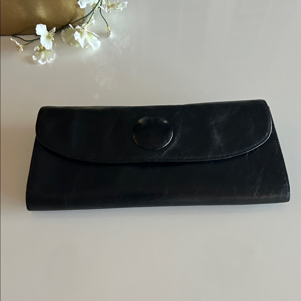 HOBO Black Leather Clutch